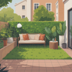 aménager un petit jardin de 50m2 illustration terrasse végétation détente
