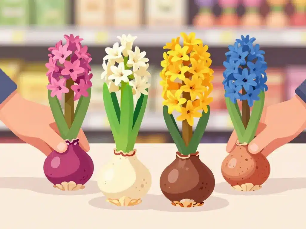 Inspection visuelle bulbes jacinthe lidl sains et défectueux