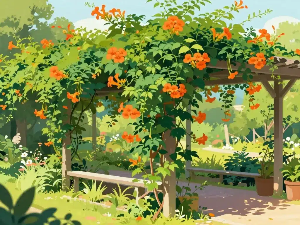 bignone inconvénients déco jardin plante envahissante