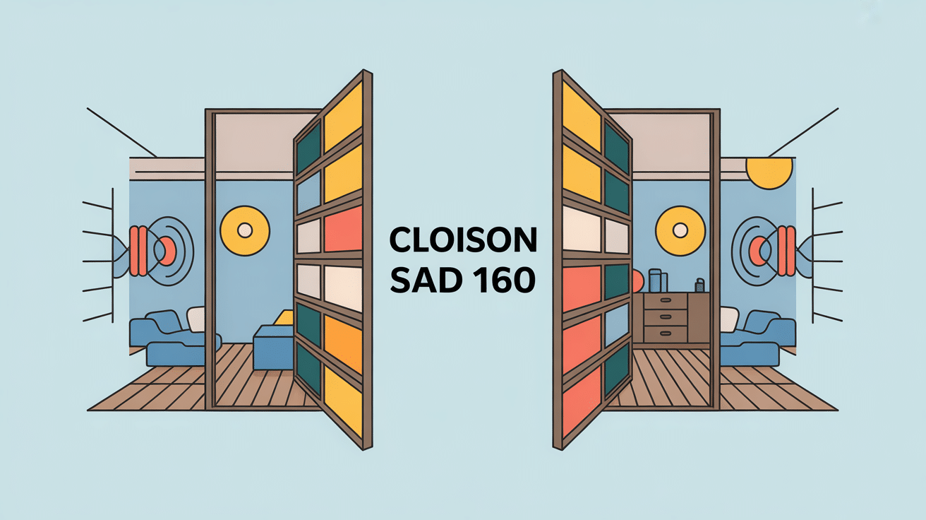 illustration cloison sad 160 isolation acoustique