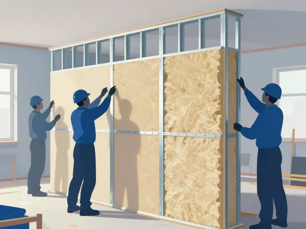 illustration chantier mise en œuvre cloison sad 160