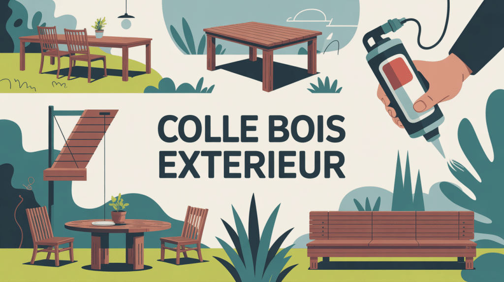 illustration colle pour bois exterieur meubles et ouvrages