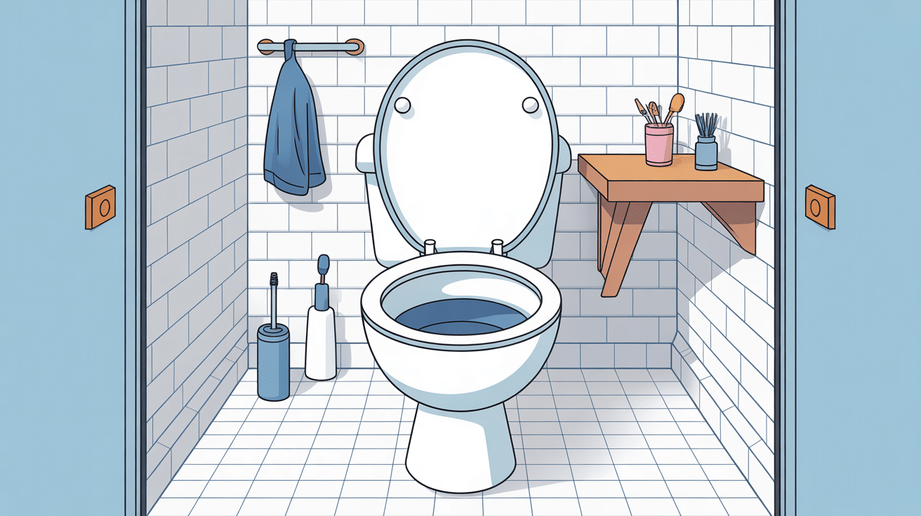 illustration démonter chasse d'eau bouton poussoir moderne