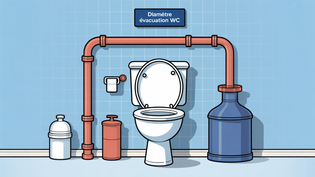 schéma réseau évacuation diamètre évacuation wc