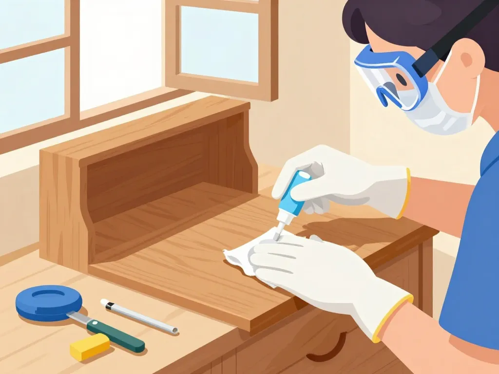 application acetone enlever vernis bois sécurité