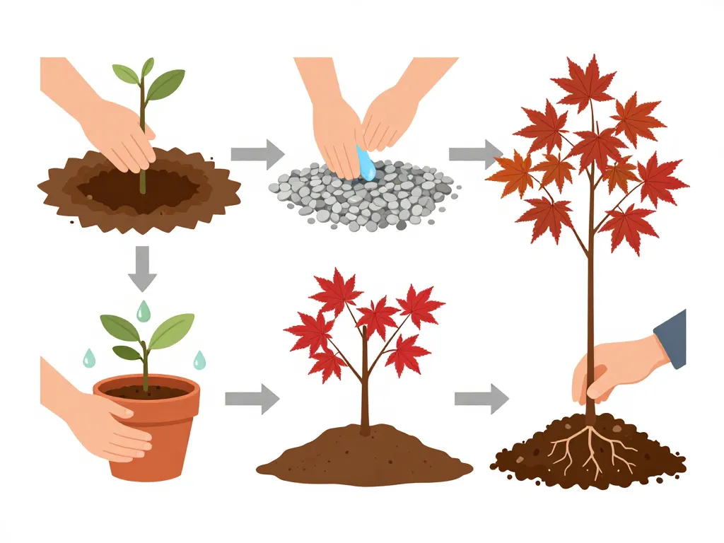 erables rouges japon plantation pot et jardin