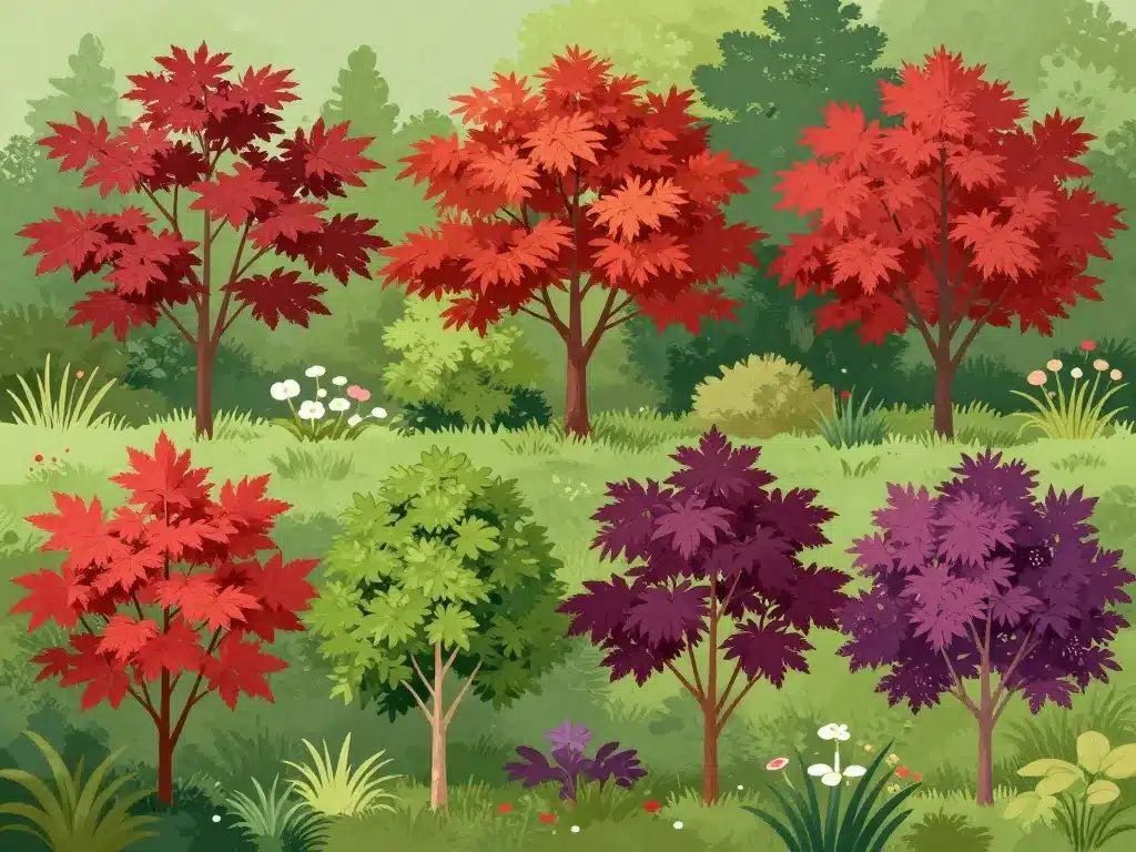 erables rouges japon differences varietes jardin