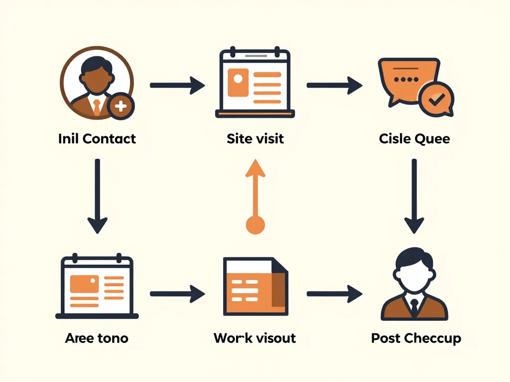 Diagramme étapes client ETS Buisson prise de contact intervention suivi