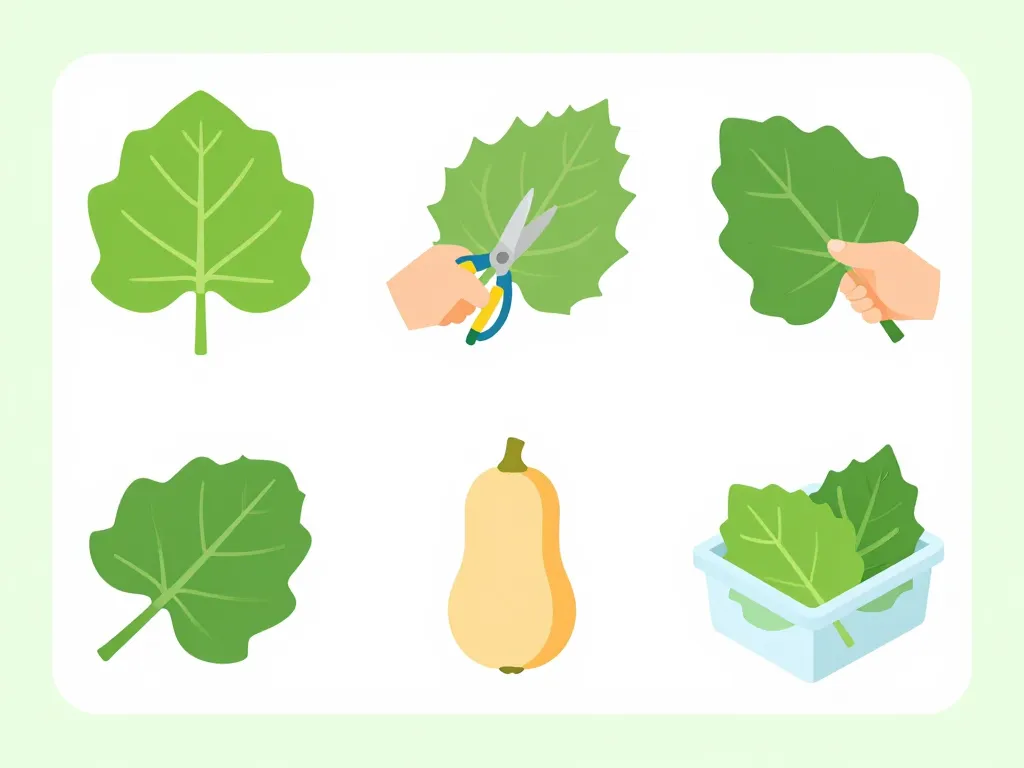 feuille de butternut reconnaître couper conserver au potager