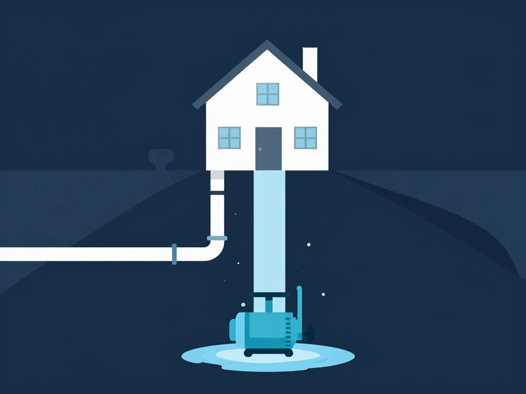 image rôle installation de pompe de relevage évacuation eaux