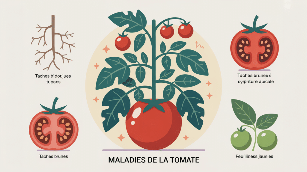 maladies de la tomate photos illustration diagnostic