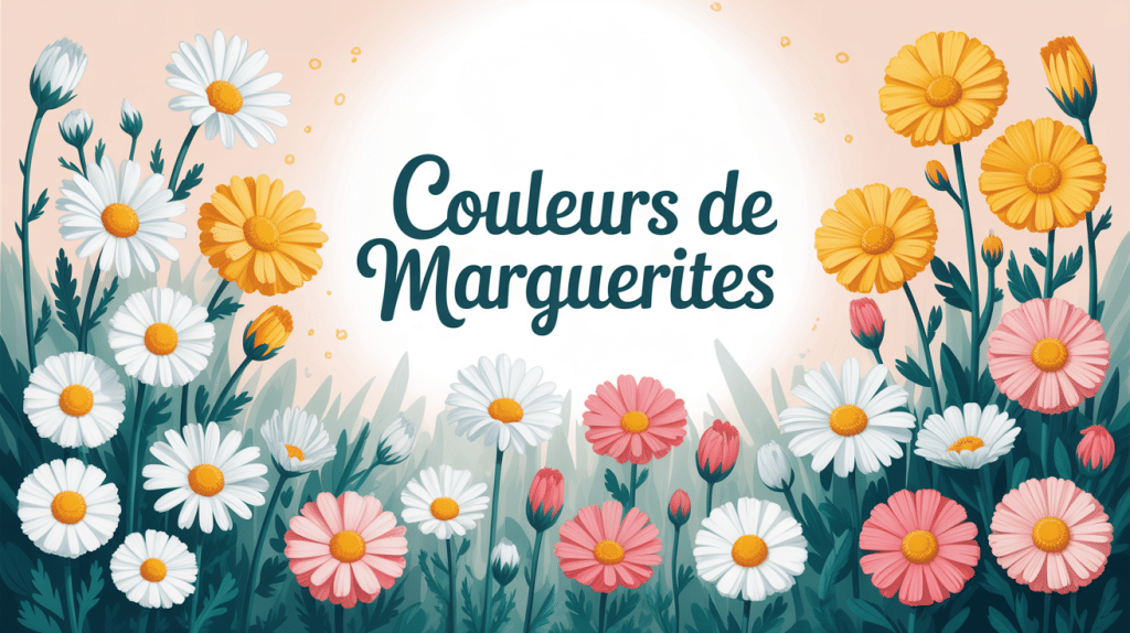 marguerite couleur différentes variétés dans un jardin lumineux