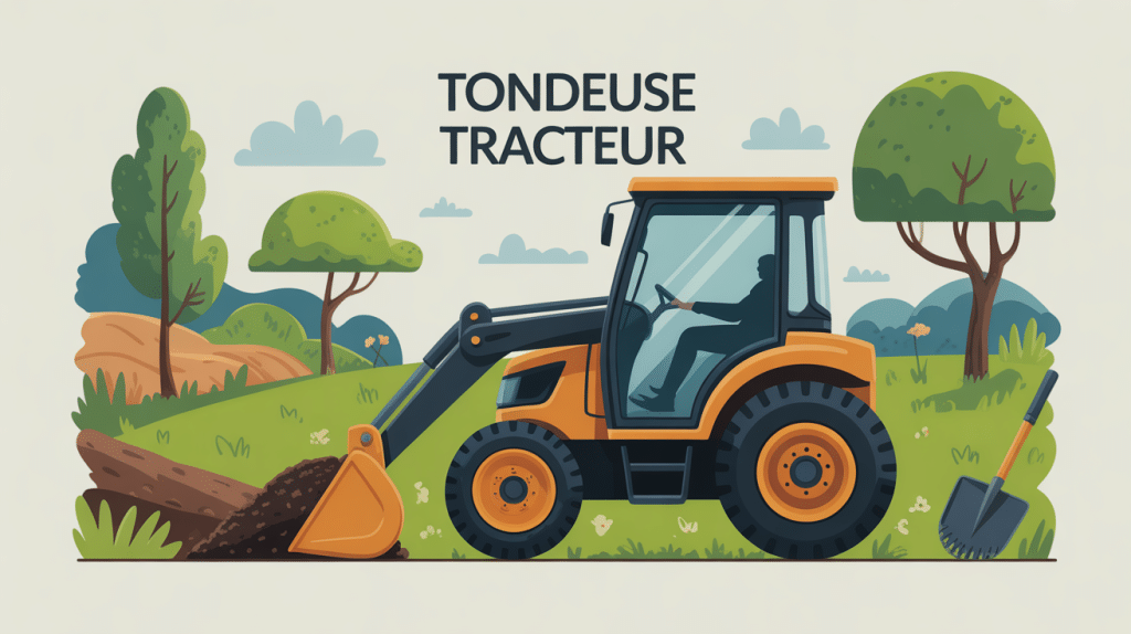 meilleur tondeuse tracteur illustration centrale pour grand jardin