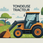 meilleur tondeuse tracteur illustration centrale pour grand jardin
