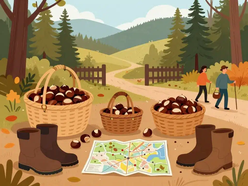 ou ramasser des châtaignes autour de moi équipement balade forêt