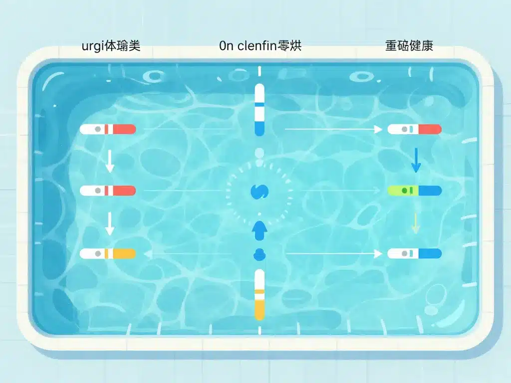 diagramme concept pas de trace de chlore sur bandelette piscine