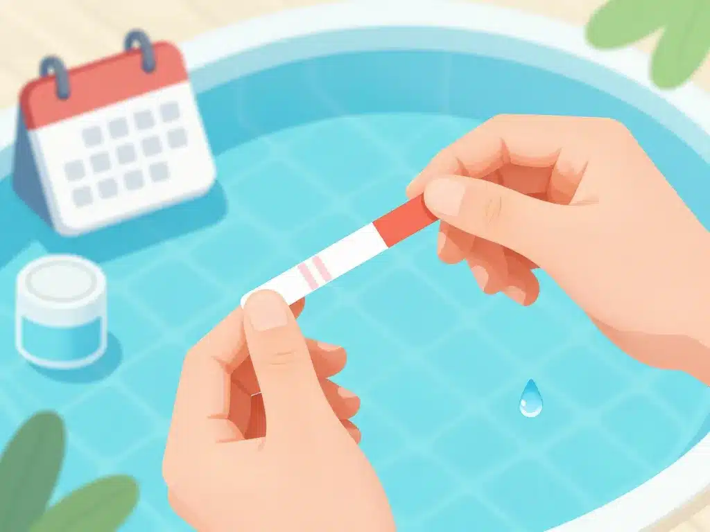editorial test piscine pas de trace de chlore sur bandelette