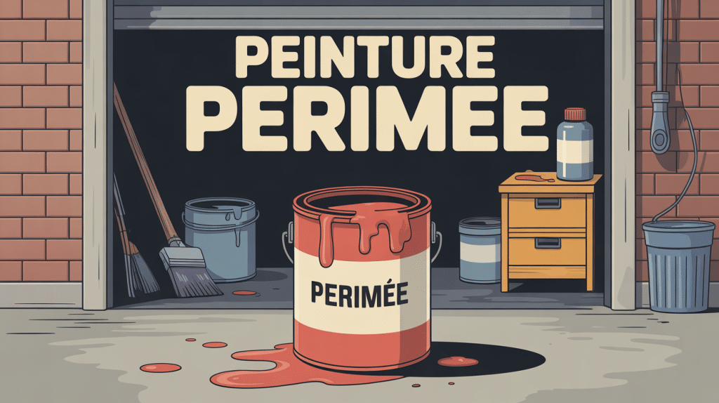 Peinture périmée danger illustration pot abîmé gestes précaution