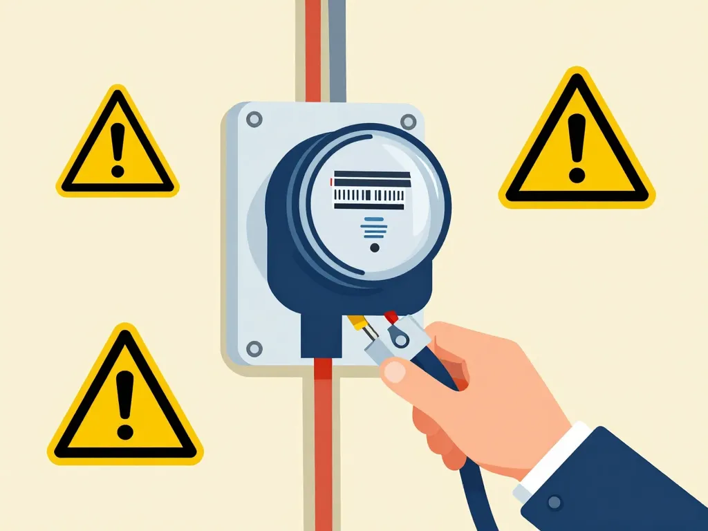 piquage électrique avant compteur branchement illégal danger