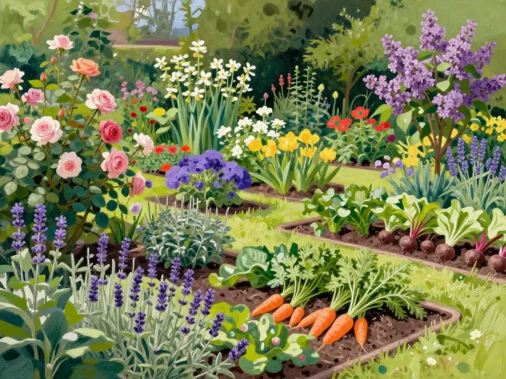 plantes adaptées sol calcaire illustration vivace et légumes