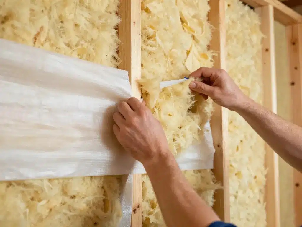 installation membrane pare vapeur laine de verre ossature bois