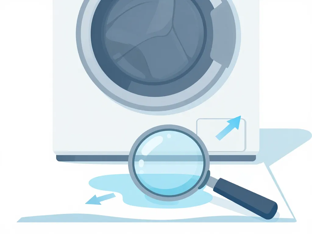 diagramme fuite sous machine à laver étapes d'observation