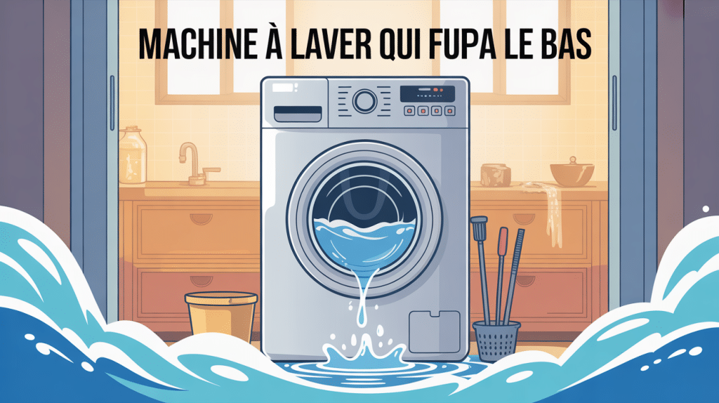 image machine à laver qui fuit par le bas diagnostic