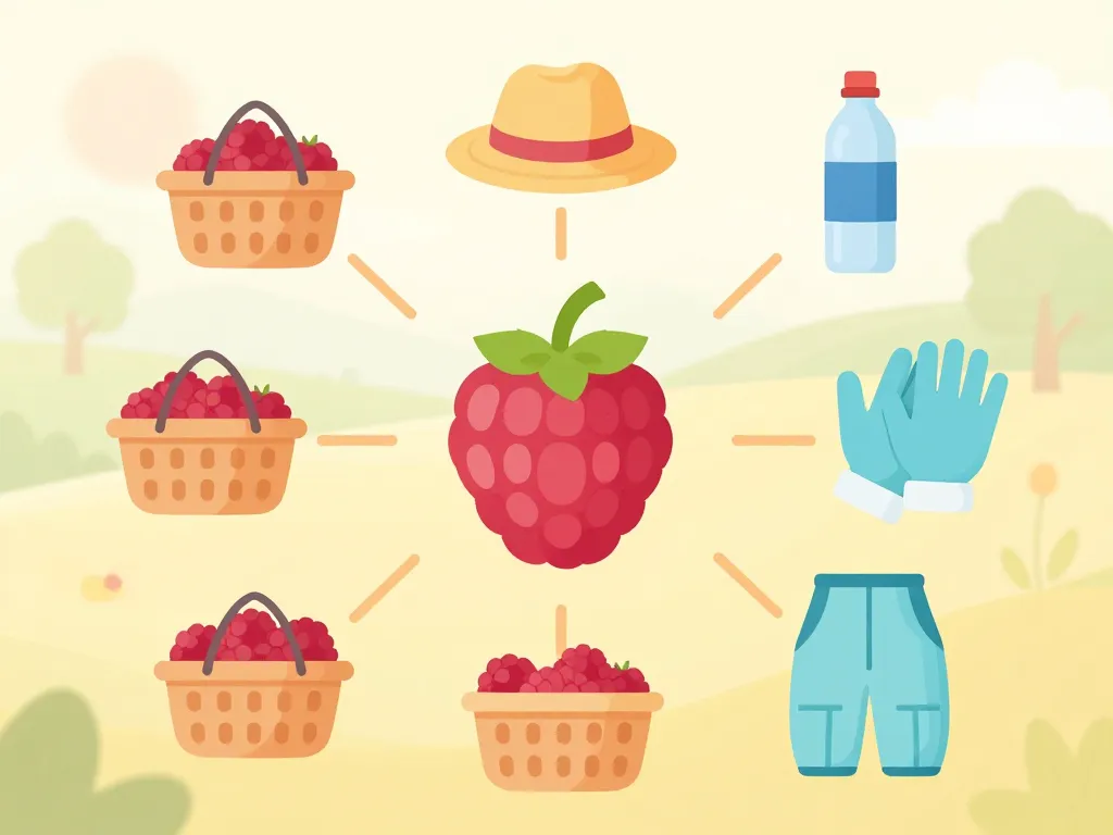 préparer cueillette framboise diagramme materiel