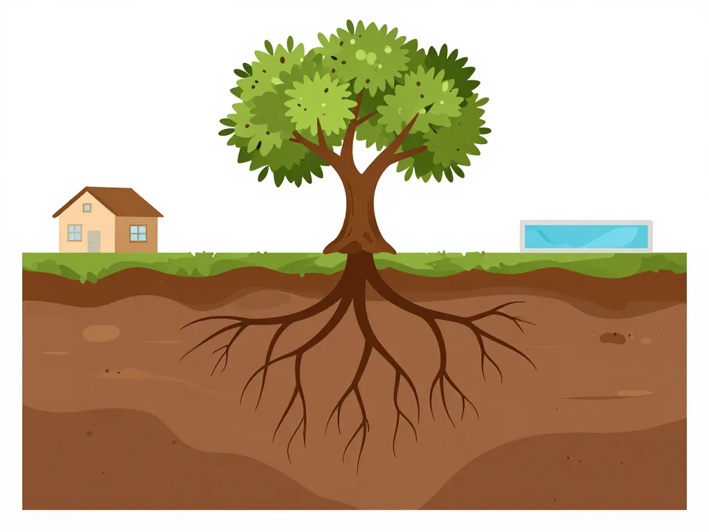 racine olivier racines jardin maison piscine