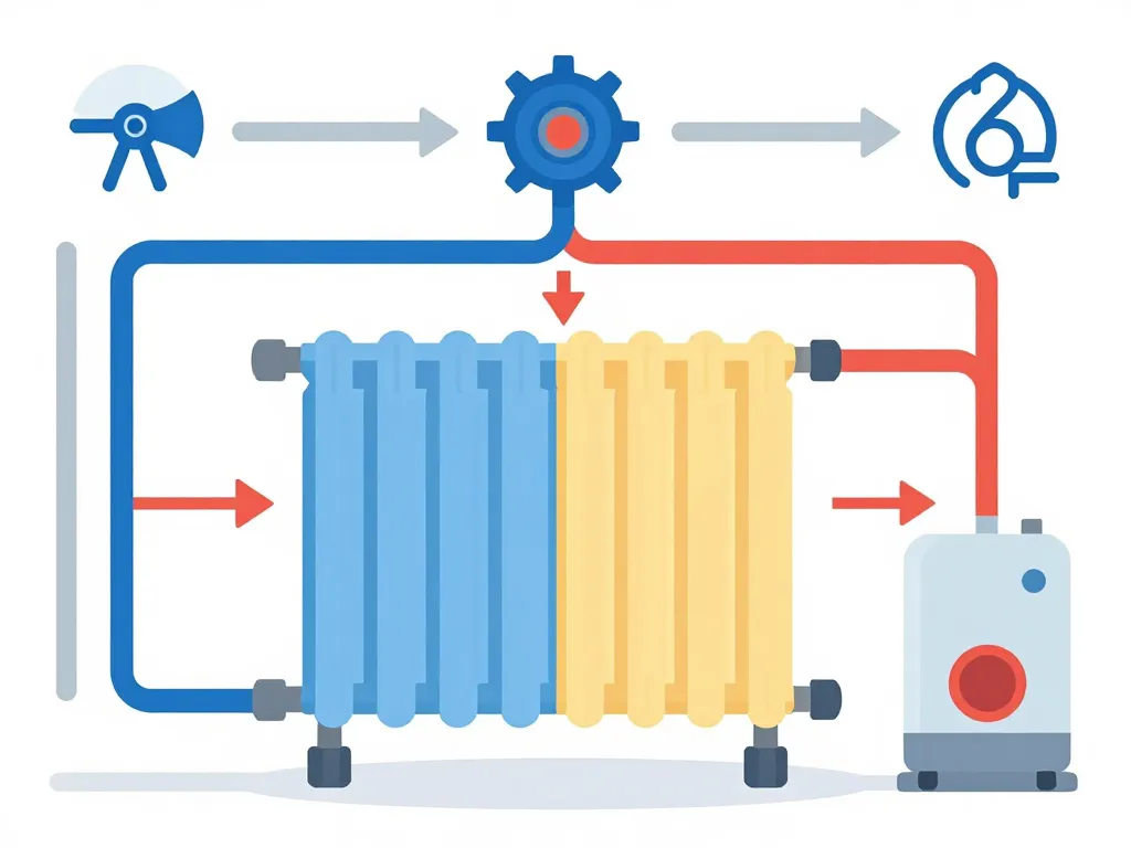 radiateur ne chauffe pas tuyau froid schéma diagnostic