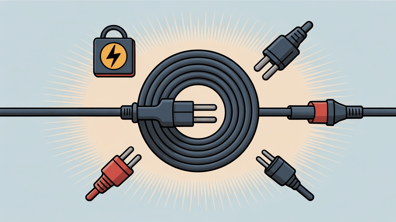 Illustration rallonger un câble électrique sans domino avec connecteurs modernes