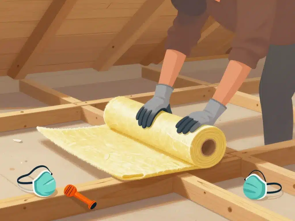 installation rouleau isolant thermique méthode sécurité