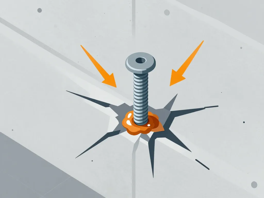 Symptômes scellement chimique raté béton