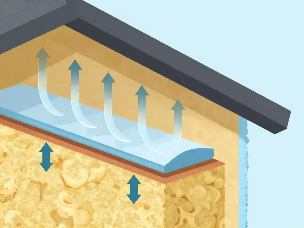 diagramme circulation vapeur mur pare vapeur laine de verre