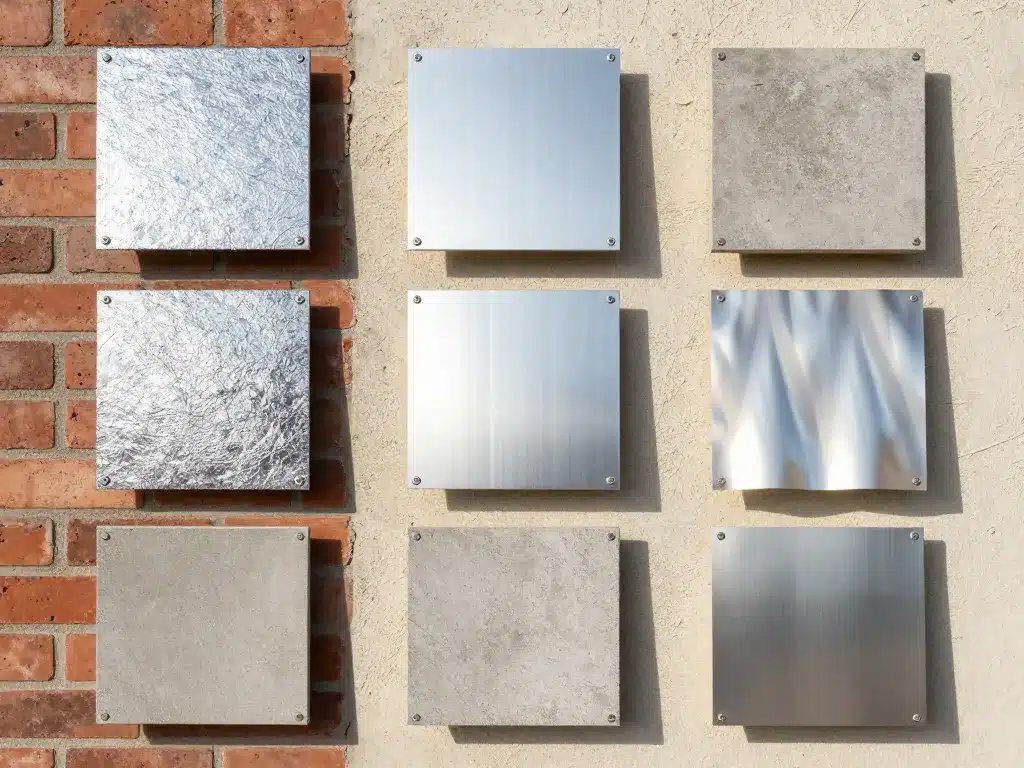 types solin mural zinc alu plomb sur mur