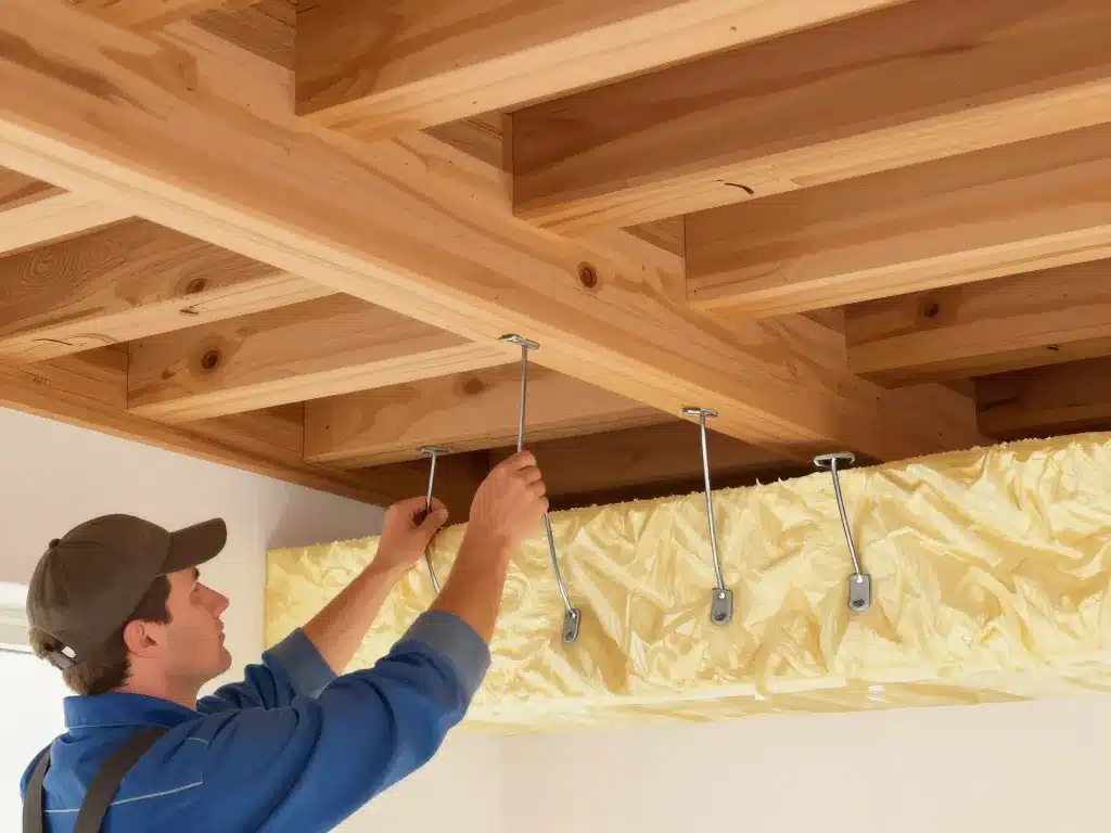 installation suspente isolation sous charpente membrane et fourrure