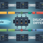 symbole disjoncteur différentiel sur tableau électrique