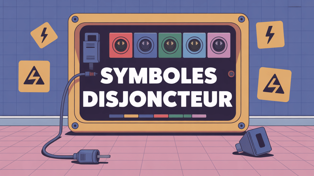 illustration panneau électrique symboles disjoncteur