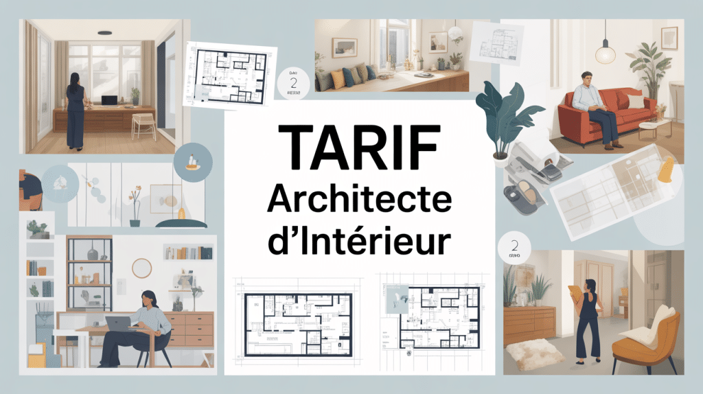 illustration tarif architecte d'intérieur projets variés