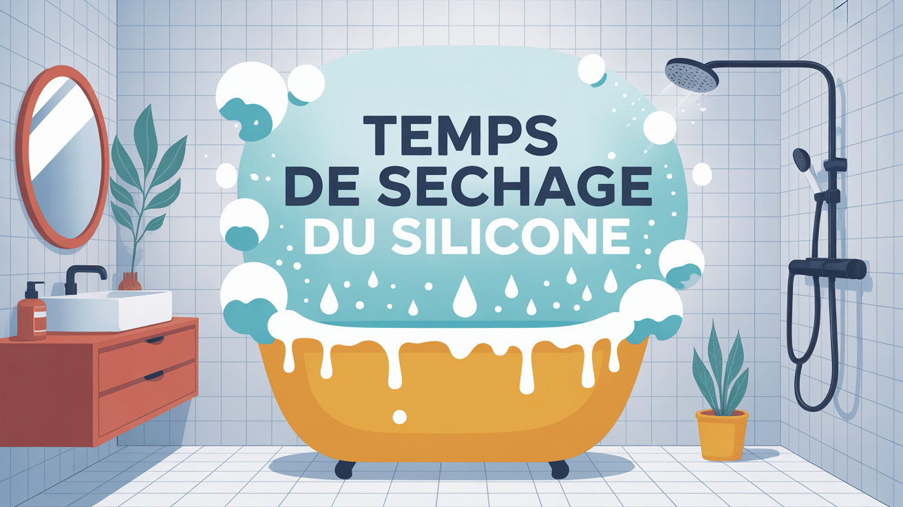 temps de sechage silicone joint salle de bains moderne