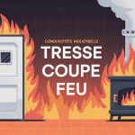 illustration tresse coupe feu sur porte poêle conduit sécurisée