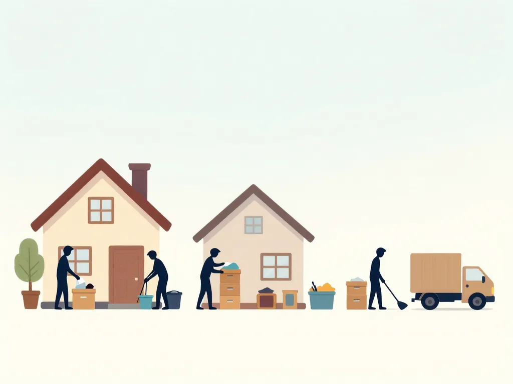 vide maison dans le 65 processus étape par étape