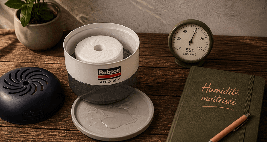 absorbeur d'humidité rubson avis sur table bois avec hygromètre