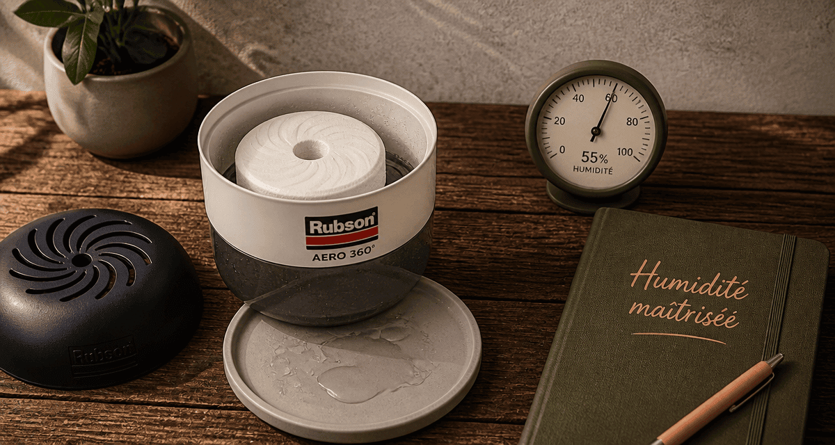 absorbeur d'humidité rubson avis sur table bois avec hygromètre