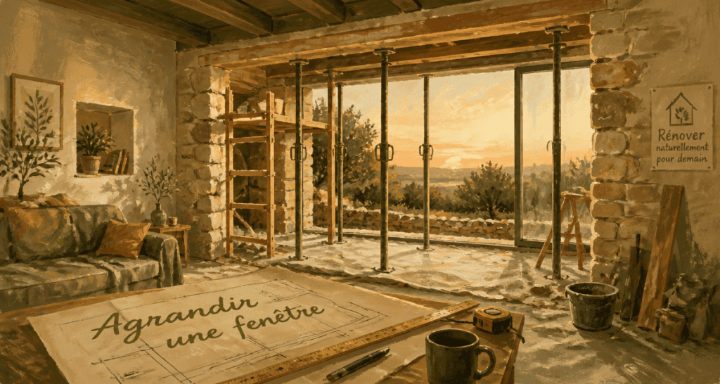 agrandir fenetre mur porteur en rénovation