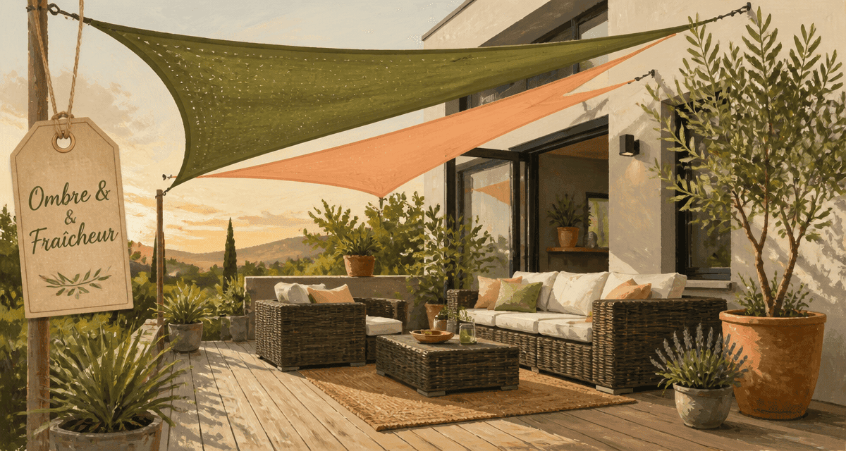 baches ombrage terrasse bois salon jardin