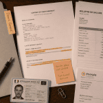 dossier pour location garant sur table avec documents