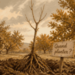 quand planter un arbre fruitier jeune arbre racines nues