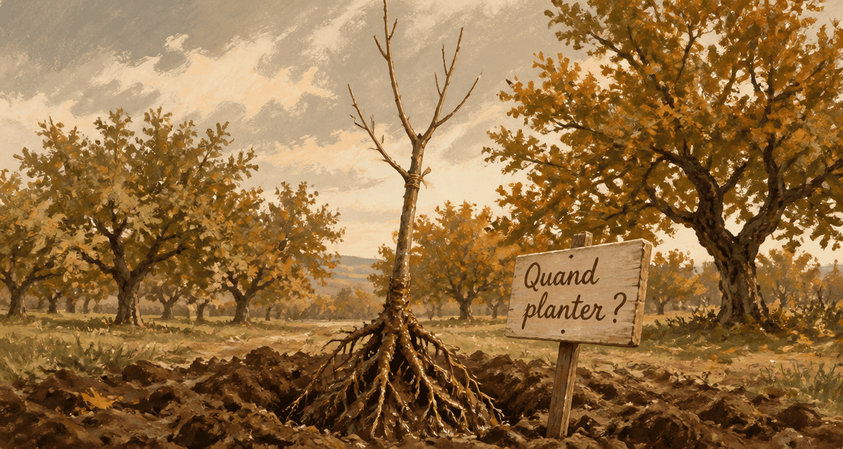 quand planter un arbre fruitier jeune arbre racines nues