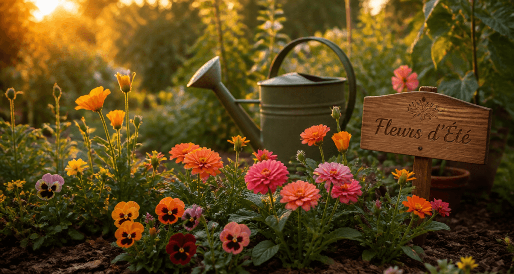 que planter en juillet août fleurs massif fleuri